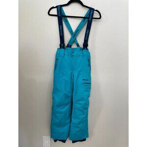 Marmot Kids Girls Large Starstruck Snow Ski Pant Aqua Adjustable Suspenders